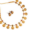 South Indian Gold Coin Necklace Ruby Green