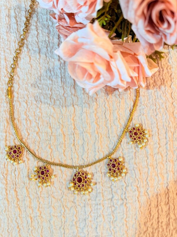 Timeless Ruby Green Necklace Set