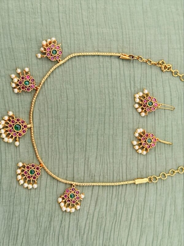 Timeless Ruby Green Necklace Set