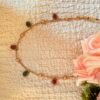 Oval stone necklace multi colored