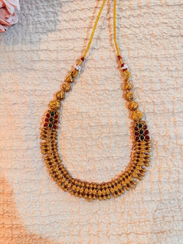 Antique Matte necklace(RUBYGREEN COLOR)