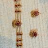 Ruby red layered necklace set