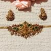 Temple choker necklace with jhumka