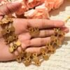 Three layered coin floral necklace set
