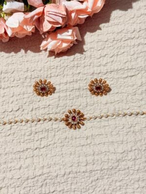 Round pearl choker set