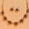 Lotus pearl multi colored necklace set