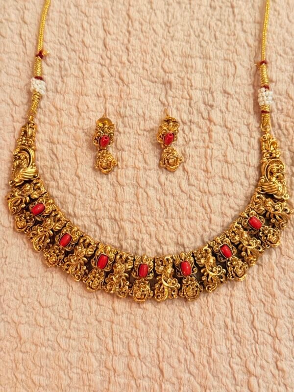 Ruby Coral necklace set