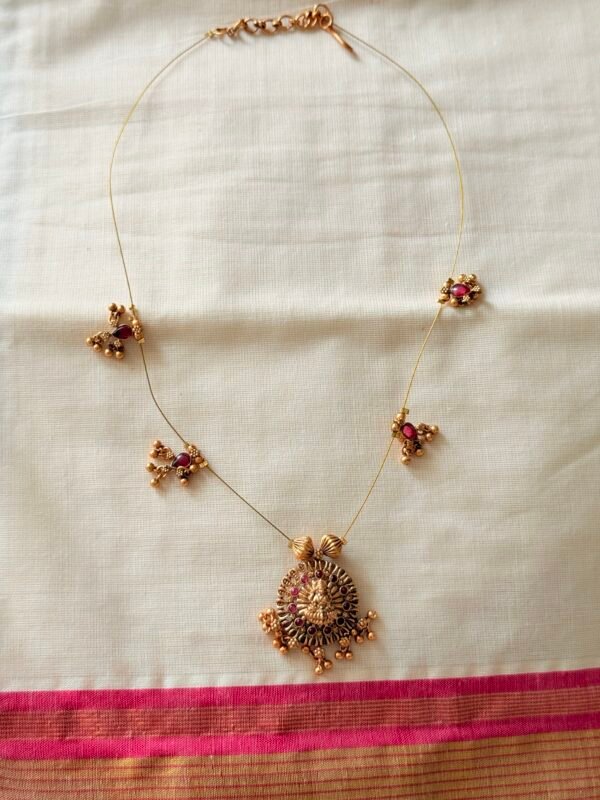 Invisible Ruby chain with earrings
