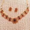 Ruby Green Layered necklace set