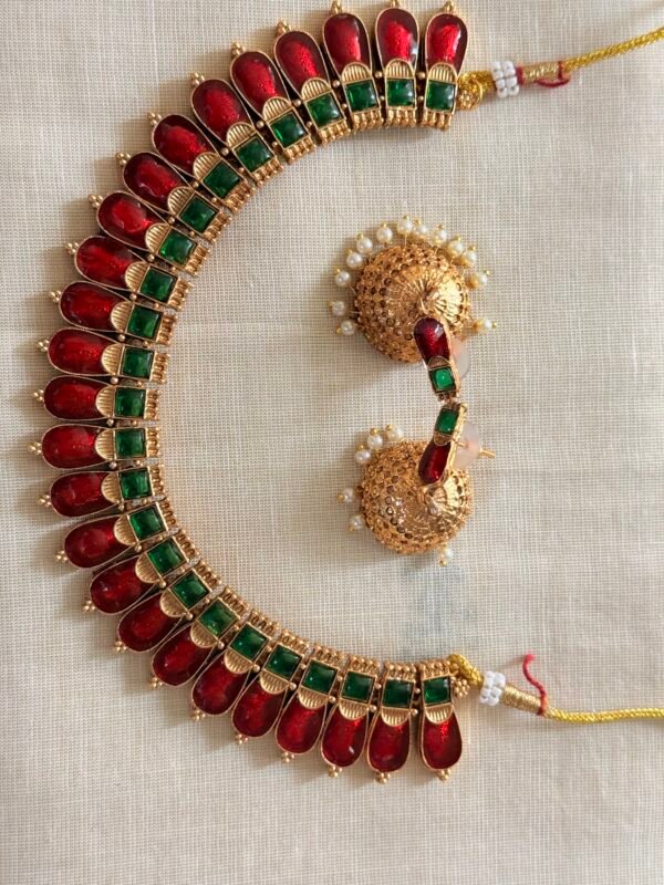 Kovai palakka necklace with Jhumka