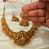 Antique bridal choker necklace with jhumka