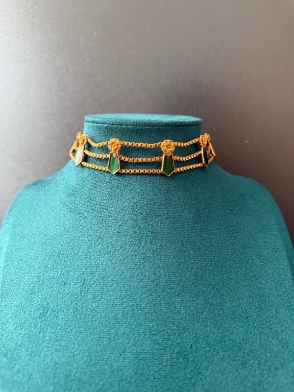 Green paalakka choker set
