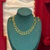 Classy emerald stone necklace with pearl hanging