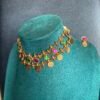 Multi colored coin necklace