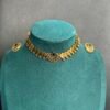 Green lotus coin necklace