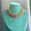Ruby mango shaped statement necklace