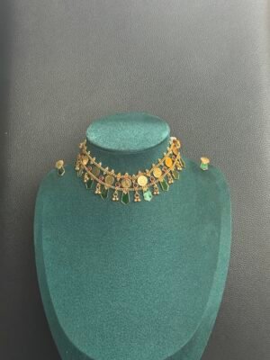 Green Palakka coin choker set