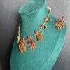 Traditional statement kemp stone, coin and palakka Multicolored necklace