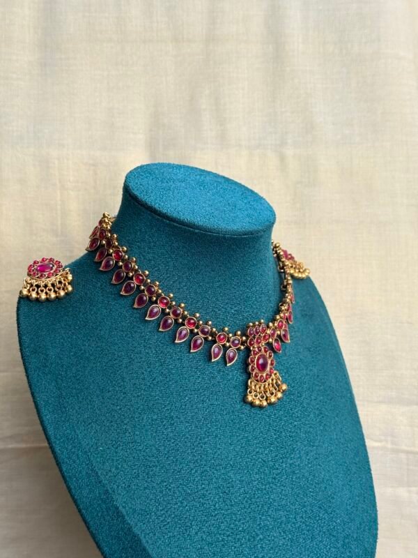 Ruby Palakka Mango necklace set