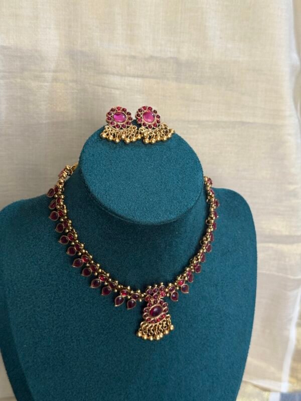 Ruby Palakka Mango necklace set