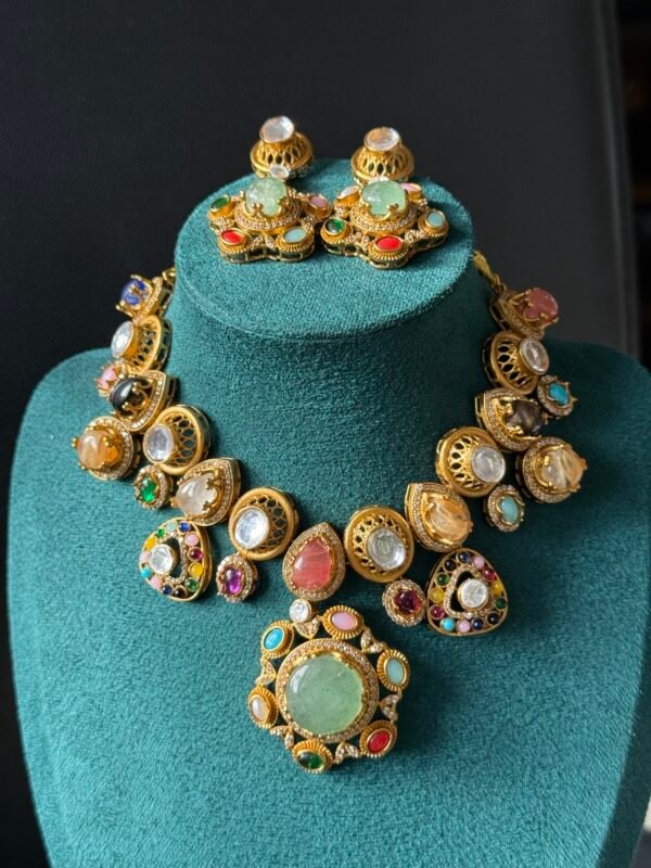 Sabyasachi inspired bridal statement necklace and earrings