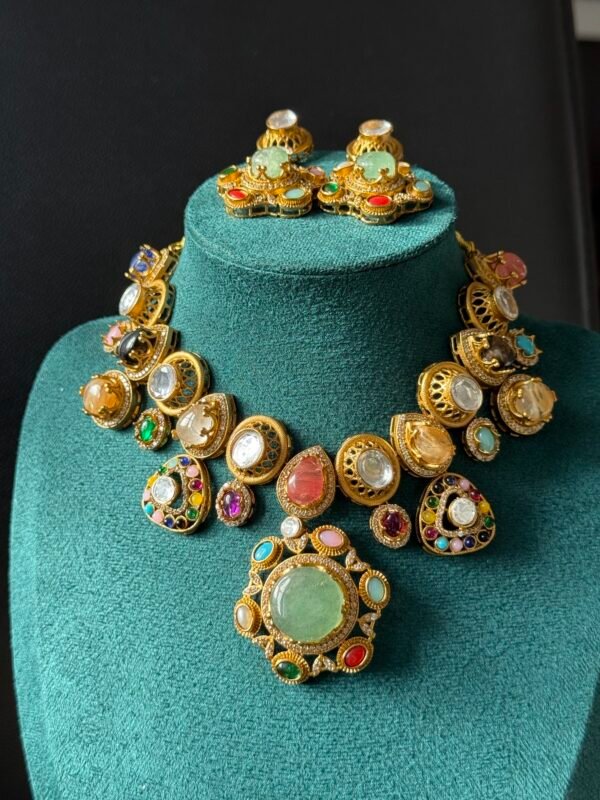 Sabyasachi inspired bridal statement necklace and earrings