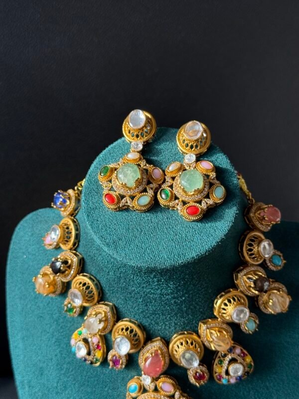 Sabyasachi inspired bridal statement necklace and earrings